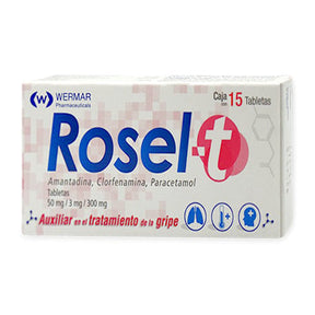 Amantadina Clorfenamina Rosel T 50 / 3 / 300 Mg Con 15 Tabletas