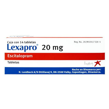 Lexapro 20 Mg Con 14 Tabletas