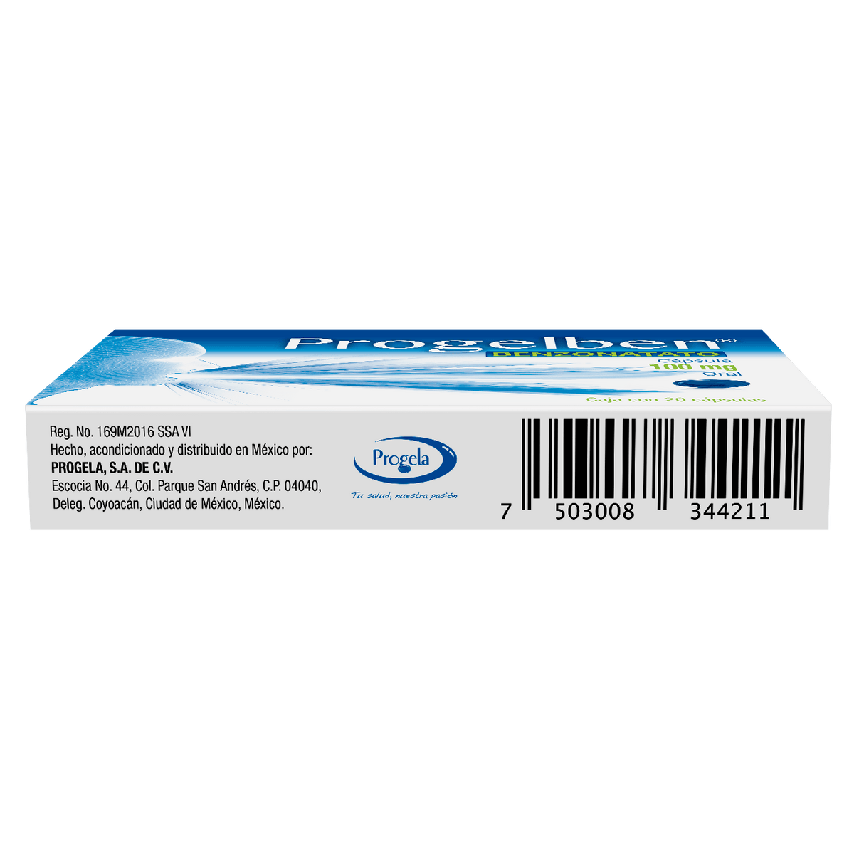 Benzonatato Progelben 100 Mg Con 20 Capsulas