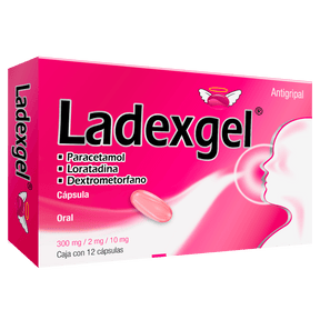 Paracetamol Loratadina Ladexgel 300 / 2 / 10 Mg Con 12 Capsulas
