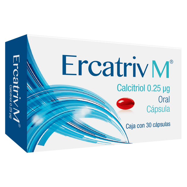 Calcitriol 0.25 Microgramo Con 30 Capsulas Ercatriv M Progela Genove
