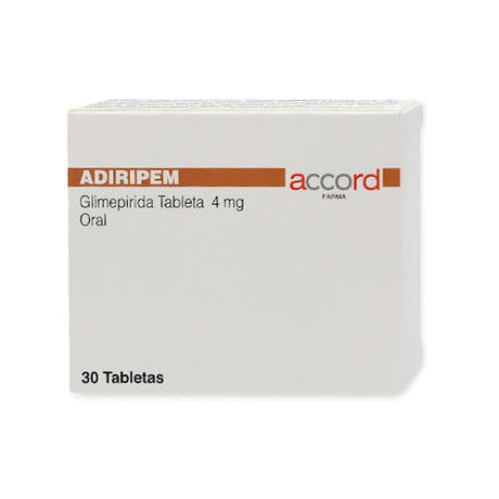 Glimepirida Adiripem 4 Mg Con 30 Tabletas