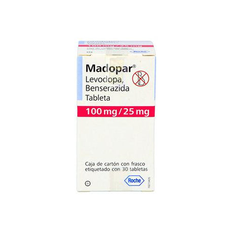 Madopar 100 / 25 Mg Con 30 Tabletas