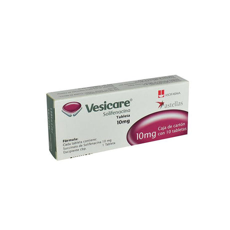 Vesicare 10 Mg Con 10 Tabletas
