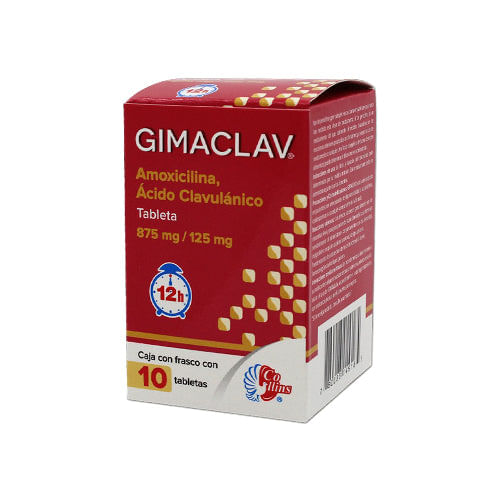 Amocixilina Acido Clavulanico Genericomaclav 875 / 125 Mg Con 10 Tabletas