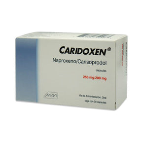 Naproxeno Carisoprodol Caridoxen 250 / 200 Mg Con 30 Capsulas