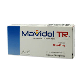 Ketorolaco Tramadol Mavidol Tr 10 / 25 Mg Con 10 Capsulas