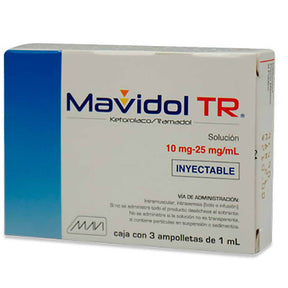 Ketorolaco Tramadol Mavidol Tr Solución Inyectable 10 / 25 Mg / Ml