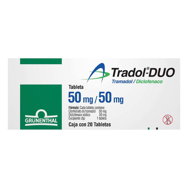 Tradol-Duo 50 / 50 Mg Con 20 Tabletas