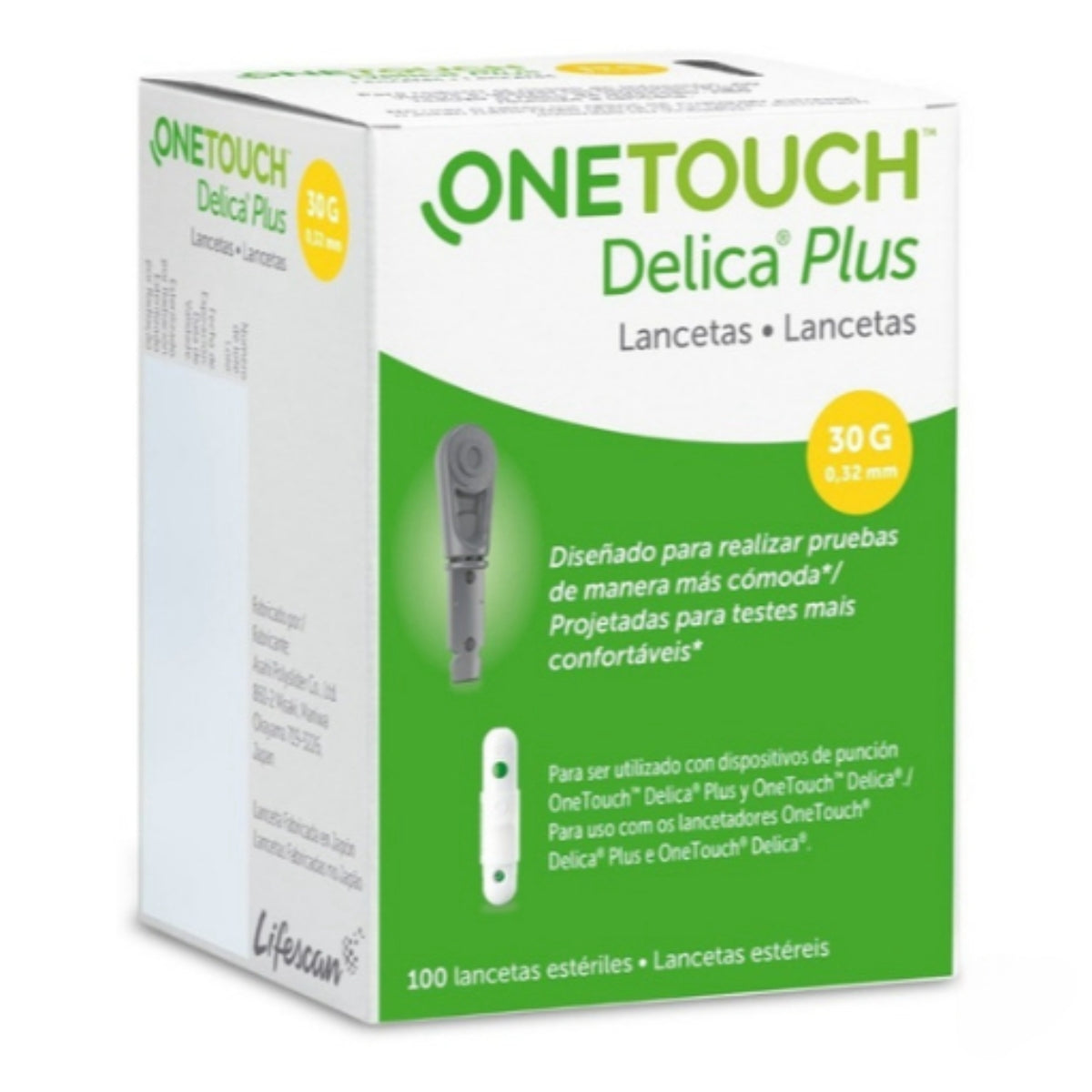 Lancetas Onetouch Delica Plus Con 100