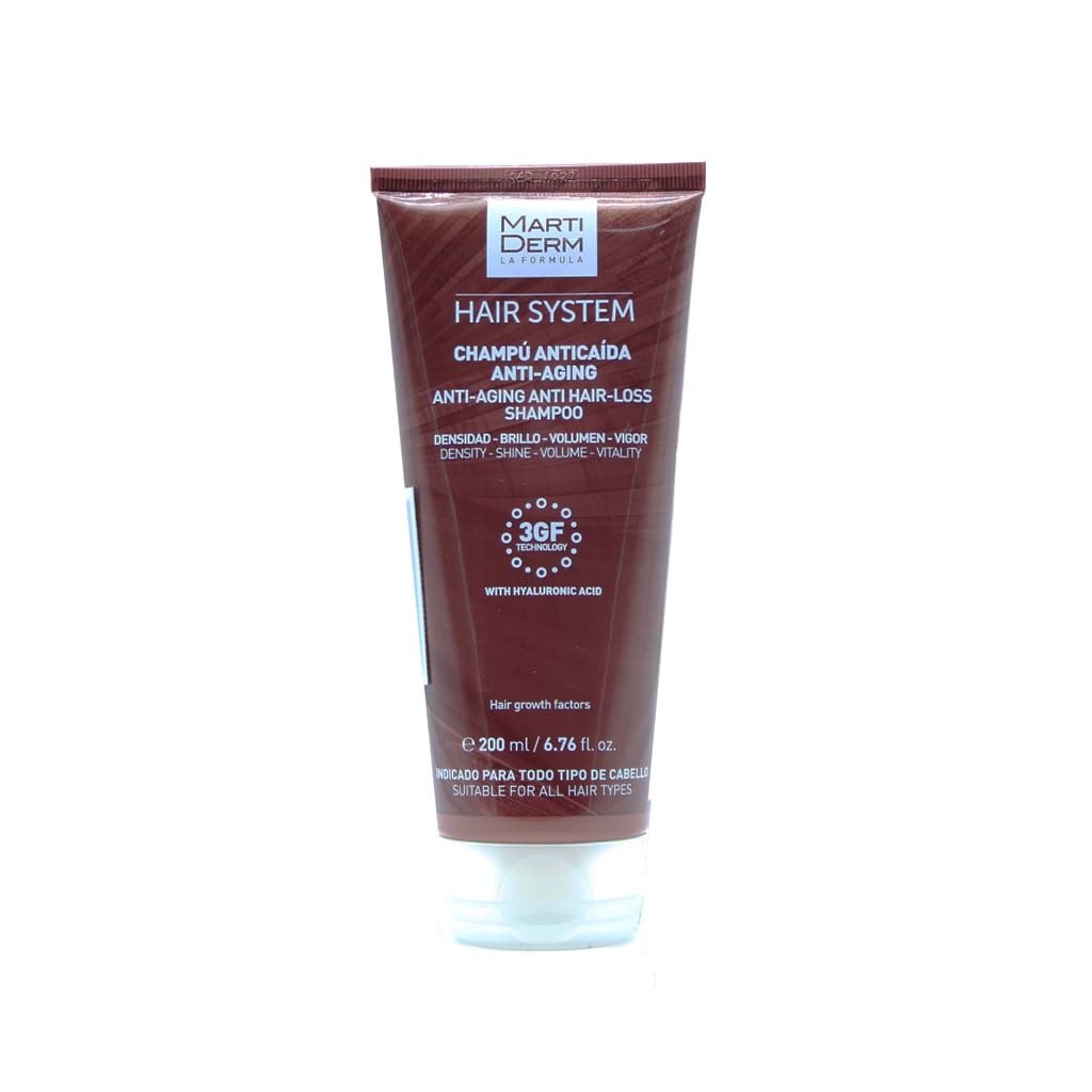 Martiderm Hair System 3 Gf Champu Anticaida Antiaging 200 Ml Martiderm