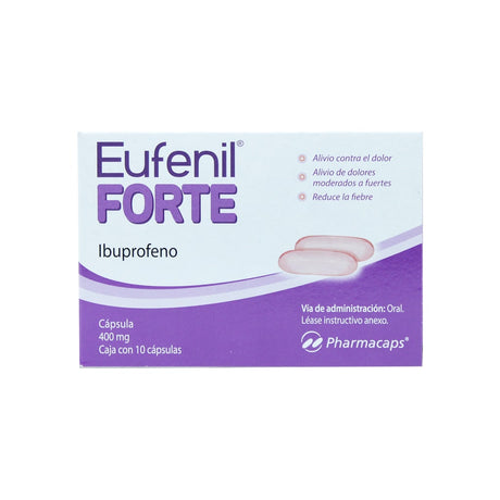 Ibuprofeno Eufenil Forte 400 Mg Con 10 Capsulas 7501130713516