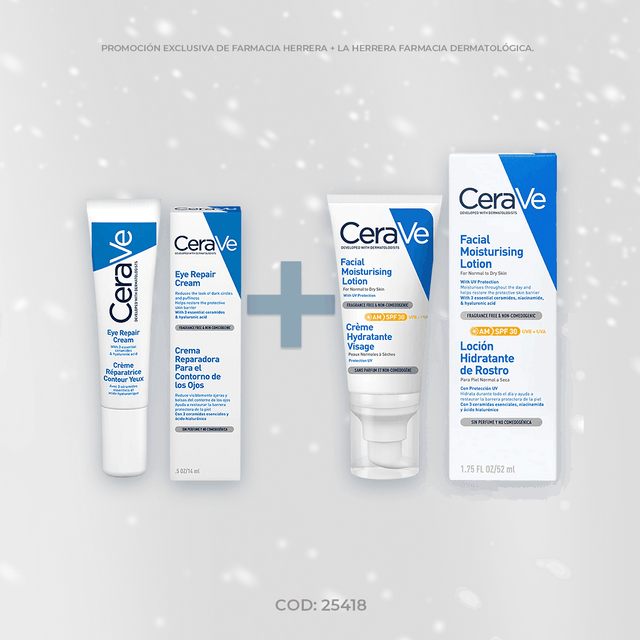 Kit Cerave Contorno Ojos 14Ml + Locion Hidra 52Ml