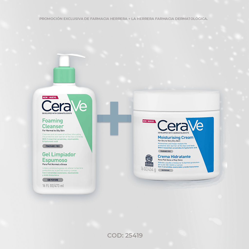Kit Cerave Limpiador 473Ml + Tarro 454G