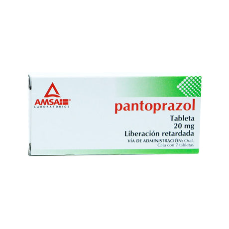 Pantoprazol 20 Mg Con 7 Tabletas Amsa Generico 7501349022485