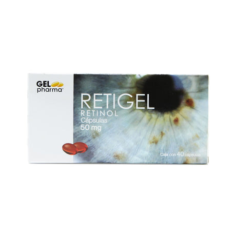 Retinol Retigel 50 Mg Con 40 Capsulas 7502227420218