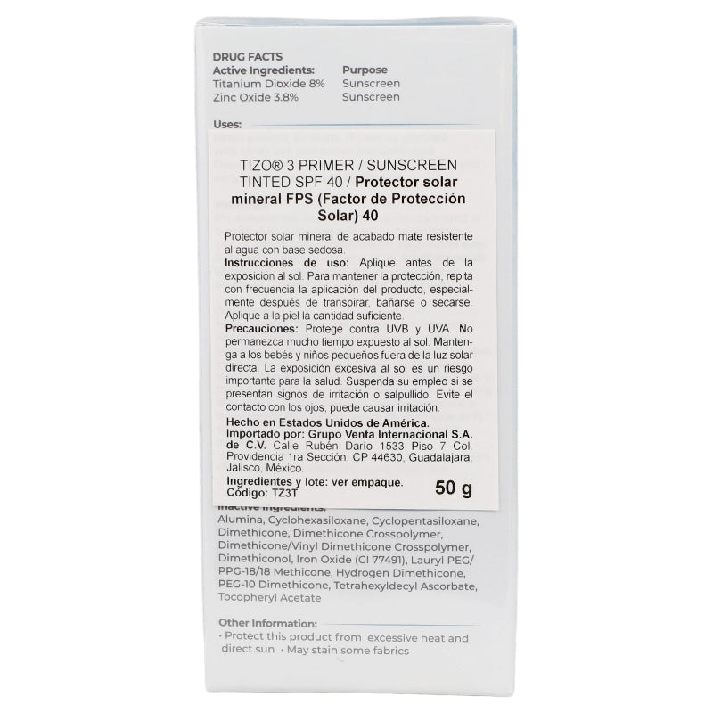 Tizo3 Fps40 Facial Mineral Con Color 50 Gr Gvi 358892326501