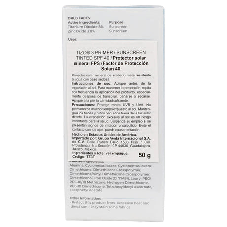 Tizo3 Fps40 Facial Mineral Con Color 50 Gr Gvi 358892326501