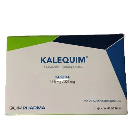 Tramadol Paracetamol Kalequim 37.5/325Mg 20 Tabletas 7502223112360