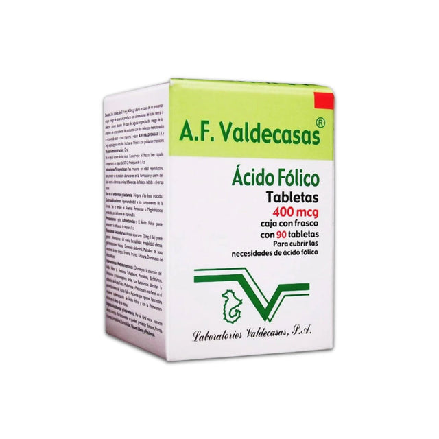A F Valdecasas 400 Mcg Frasco Con 90 Tabletas 7501446000744
