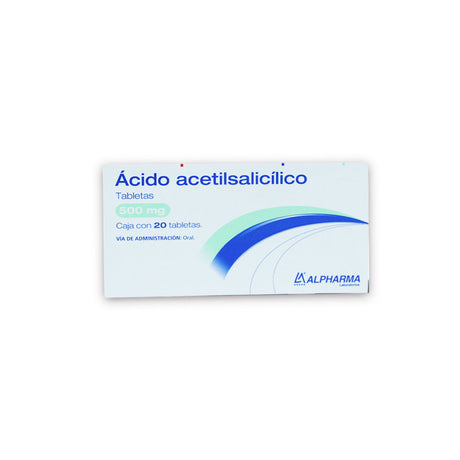 Acido Acetilsalicilico 500 Mg Con 20 Tabletas Alpharma Generico 7503004908684