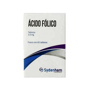 Acido Folico 5Mg 50 Tabletas Syndenham 7502010580976