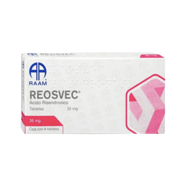 Acido Risendronico Reosvec 35Mg 4 Tabletas Raam 7502227871904