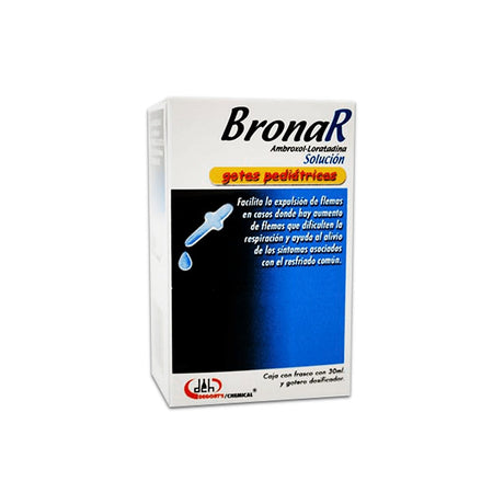 Ambroxol Loratadina Bronar 600/100 Mg Solucion Pediatrica 30 Ml Gotas 7501825301578