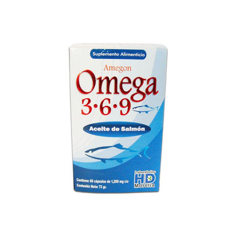 Amegon Omega 3,6,9 Con 60Capsulas Dh Morelia 7502008988425