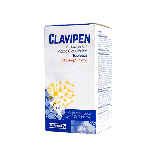 Amoxicilina Ac Clavulanico 500 / 125 Mg Con 15 Tabletas Clavipen 7502208892553