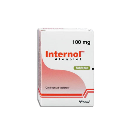 Atenolol Internol 100 Mg 28 Tabletas Victory 656599040110