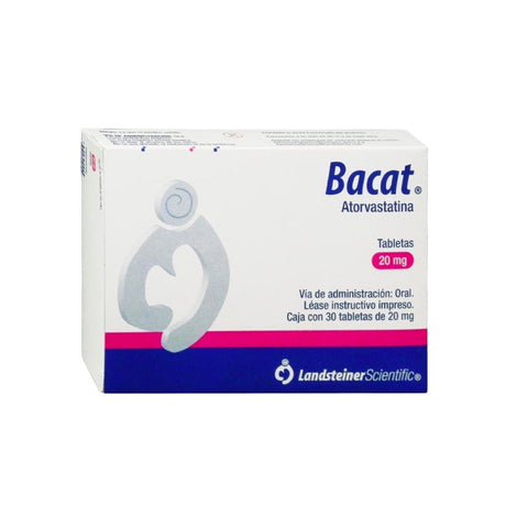 Atorvastatina Bacat 20 Mg Con 30 Tabletas 7502247373495