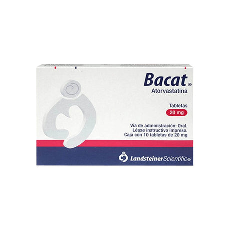 Atorvastatina Bacat Tabletas 20 Mg Con 10 7502247373228