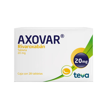 Axovar 20 Mg 28 Tabletas 7501250811178