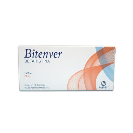 Betahistina 24 Mg Con 30 Tabletas Bitenver Maver 7502009747373