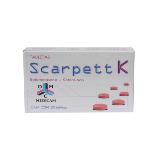 Betametasona Ketorolaco Scarpett Con 20 Tabletas 1306881052206