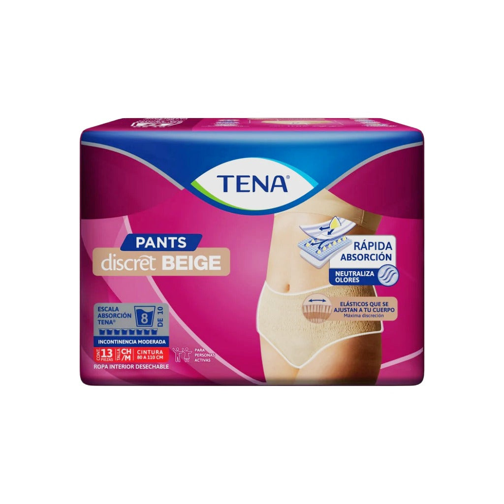 Calzon Tena Pants Beige Chico/Mediano 13 Piezas 7501019064357