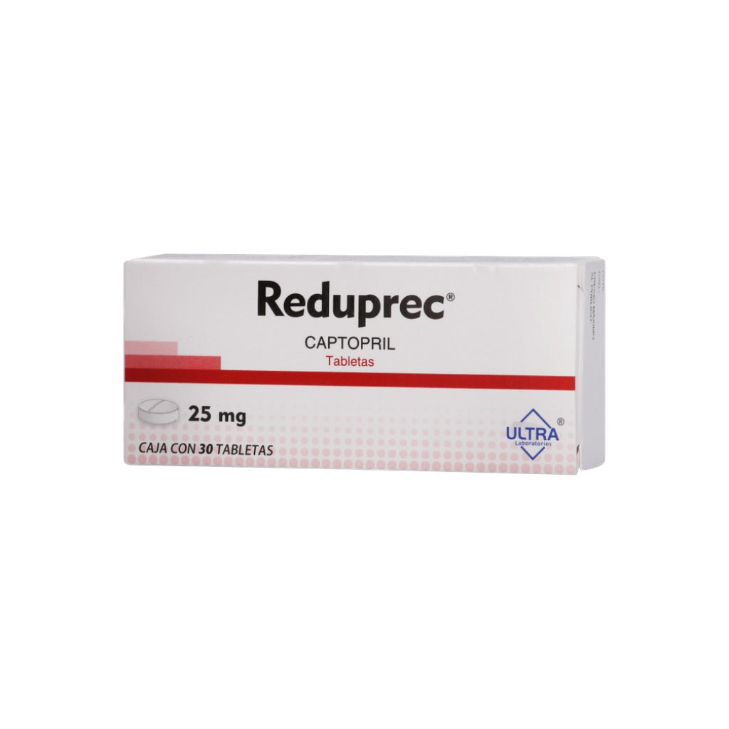 Captopril Redupec 25 Mg Con 30 Tabletas 7502216790230