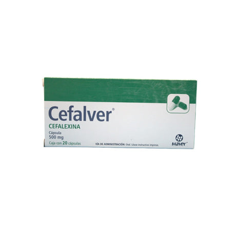 Cefalexina Cefalver 500 Mg Con 20 Capsulas 7502009740480