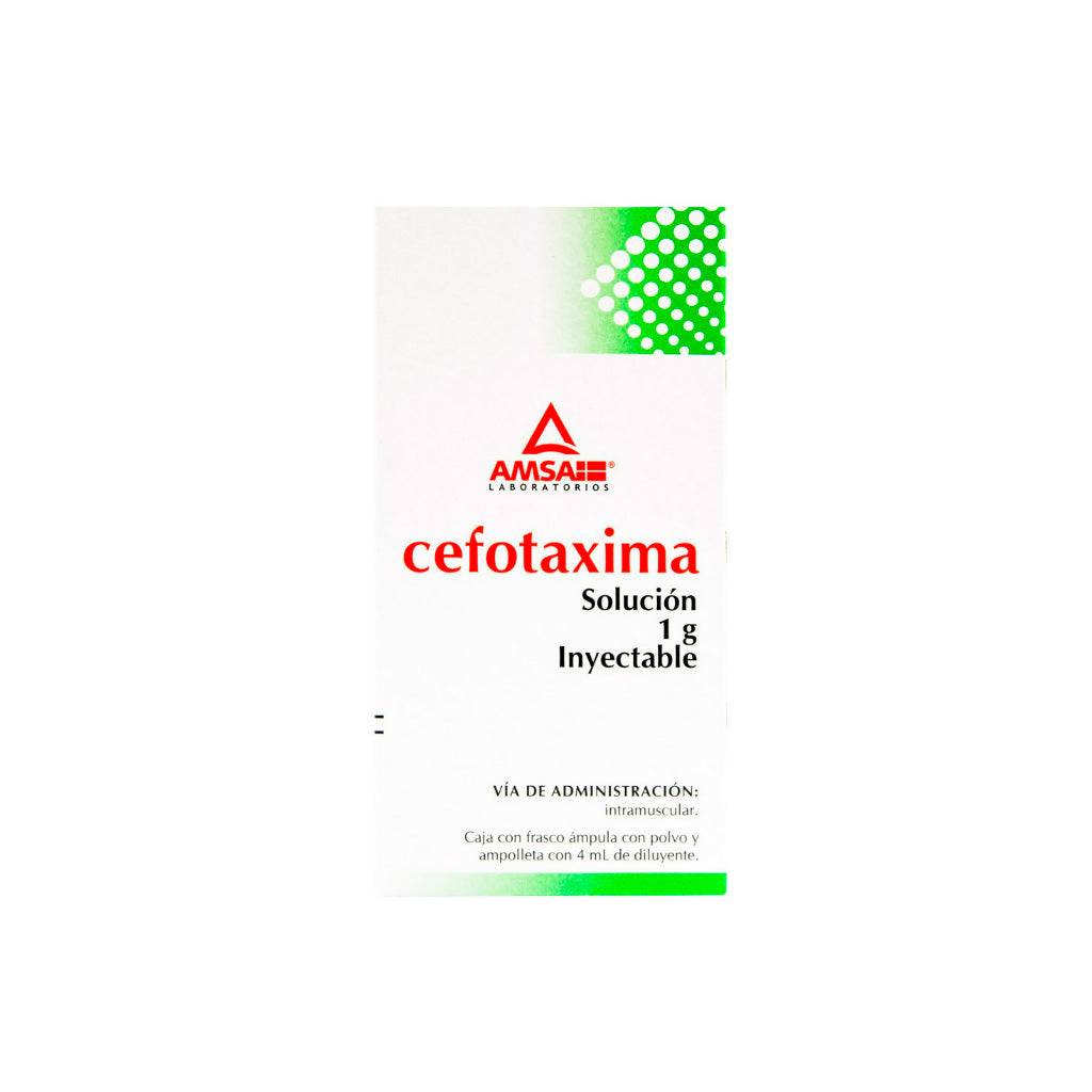Cefotaxima Iv Inyectable 1 Gr 4 Ml Amsa Generico 7501349022133