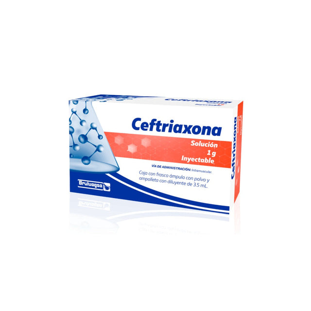 Ceftriaxona 1 Gr / 3.5 Ml Solución Inyectable Generico Salucom 7501125174179