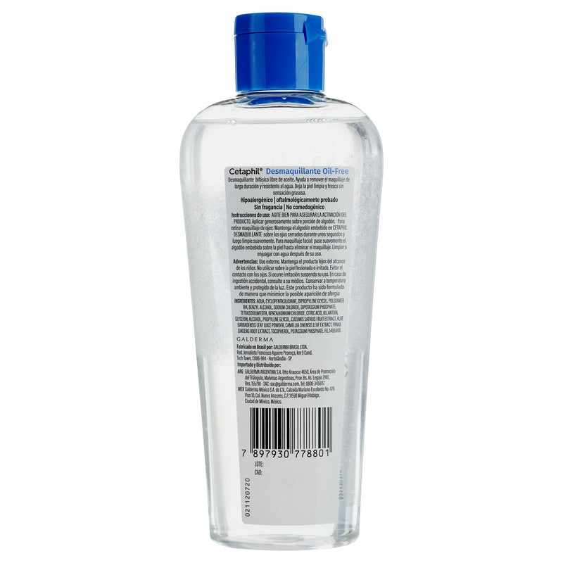 Cetaphil Desmaquillante Oil-F PSen 177 Ml Galderma 7897930778801 7