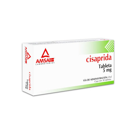 Cisaprida 5 Mg Con 30 Tabletas Amsa Generico 7501349028326