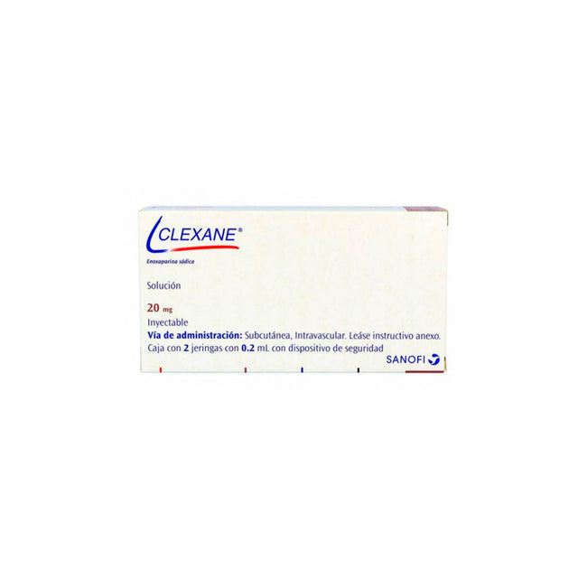 Clexane 20 Mg Inyectable Con 2 Jgs 7501072350213