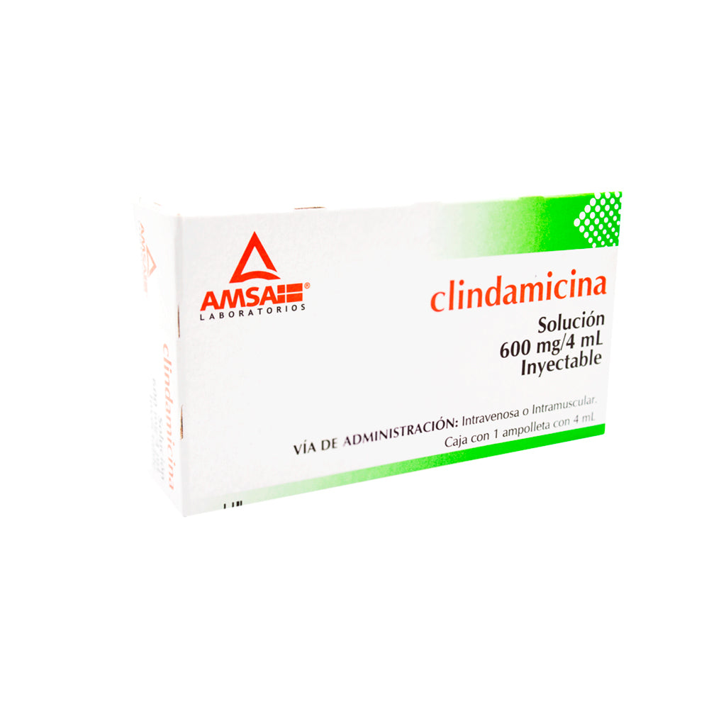 Clindamicina Solución Inyectable 600 Mg / 4 Ml 5 Ampulas Amsa Generico 7501349021044