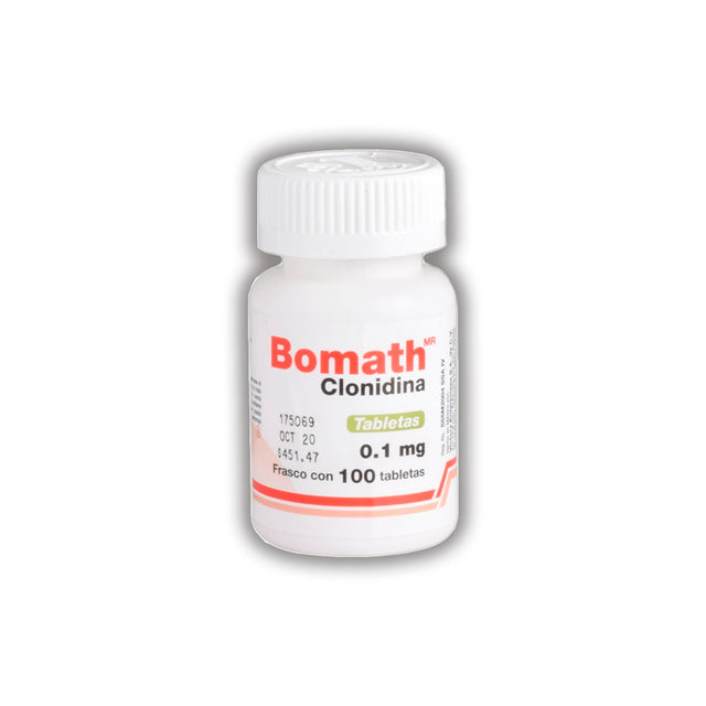 Clonidina 01 Mg Con 100 Tabletas Bomath 656599020358
