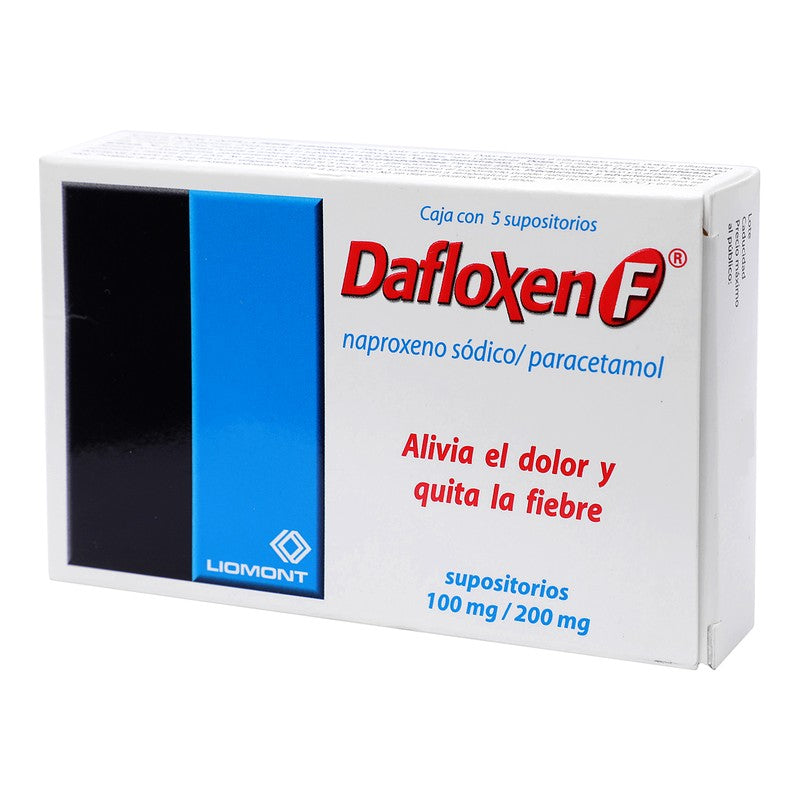 Dafloxen F 100Mg200Mg 5 Supositorios 7501299301968 3