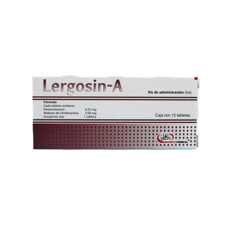 Dexametasona Clorfenamina Lergosin A 0.25 / 2 Mg Con 10 Tabletas 7501825300533
