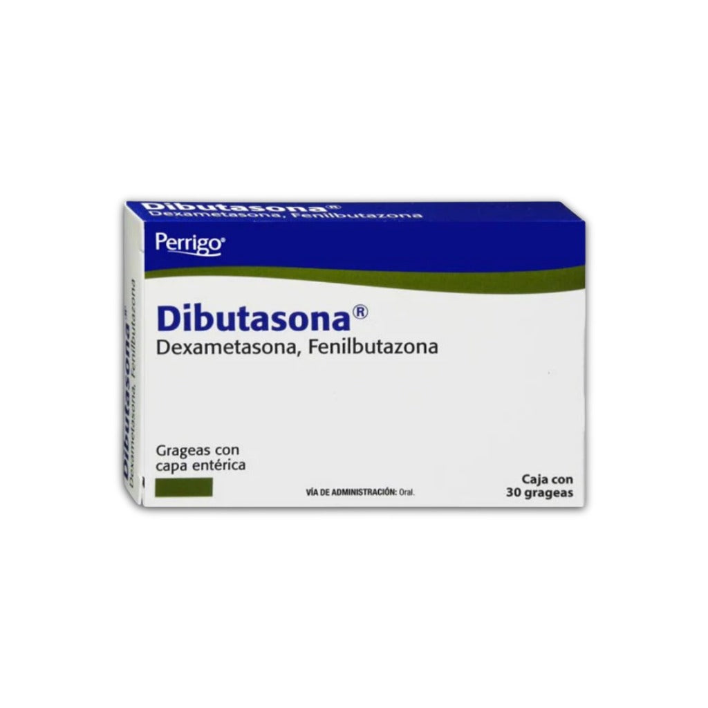 Dexametasona Fenilbutazona Dibutasona 0.5 / 100 Mg Con 30 Grageas 7501644700330