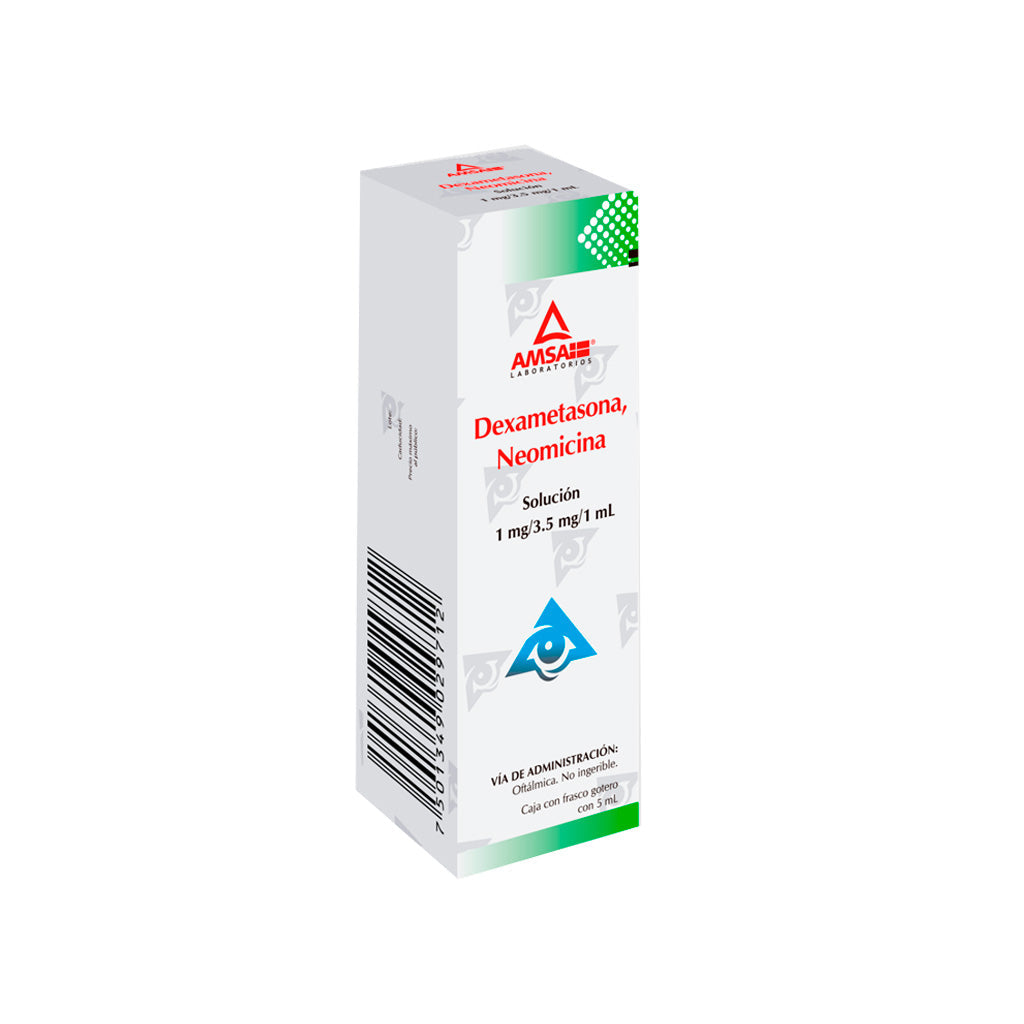 Dexametasona / Neomicina Solución Oftal 1 / 3.5 Mg 5 Ml Amsa Generico 7501349029712